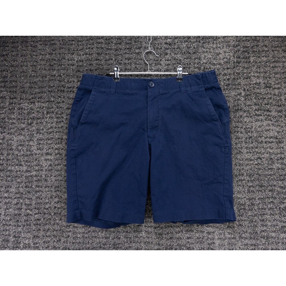 Under Armour Shorts Mens 38 Actual 36 Blue Chino Elastic Waist Stretch Golf